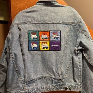 Vintage airplane denim jacket